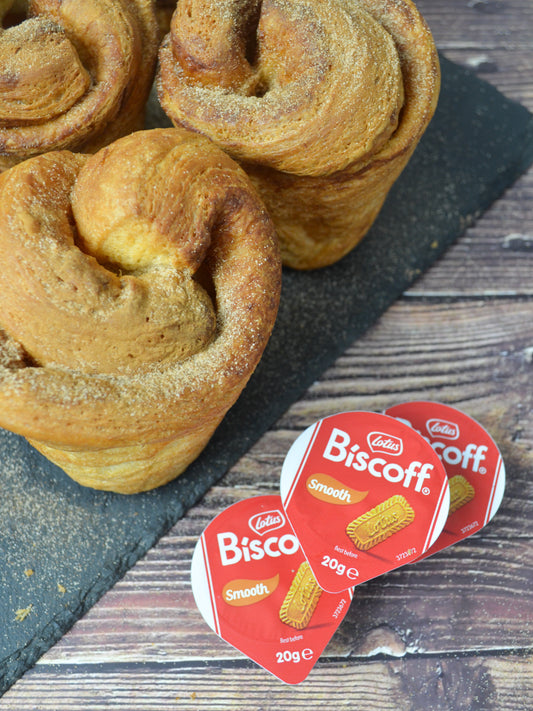 6 Biscoff Cornish Cruffins